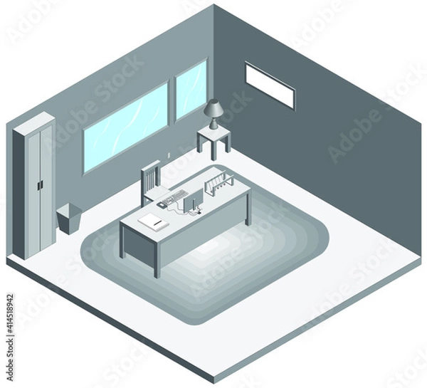 Fototapeta Isometric Office