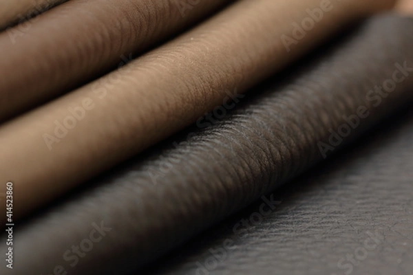 Obraz stack of genuine leather samples