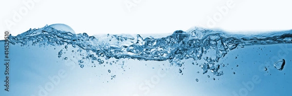 Fototapeta Wave. Water splashing over white background
