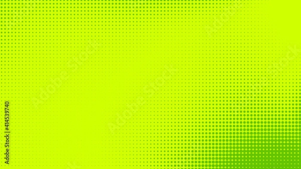 Fototapeta Dots halftone green color pattern gradient texture with technology digital background. Dots pop art comics with nature graphic design.