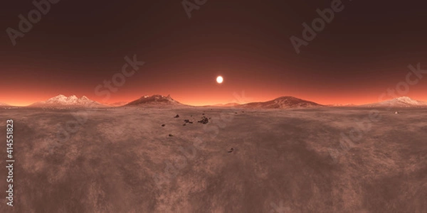 Fototapeta Mars HDRI Panoramic Map