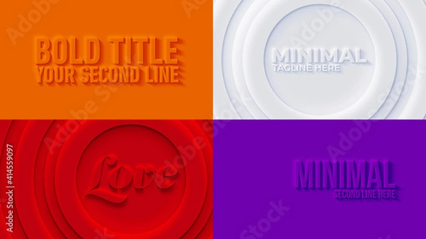 Fototapeta Monochromatic Embossed Title