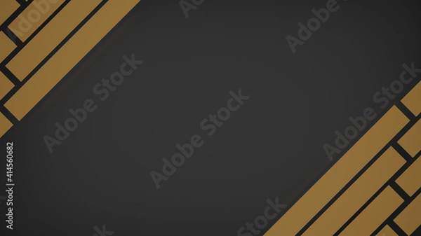 Obraz black and gold background 