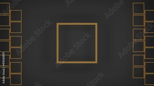 Obraz frame on a wall gold