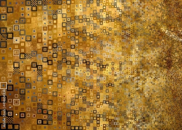 Fototapeta geometric pattern on gold background