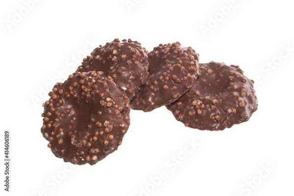 Obraz flour biscuits isolated on white background