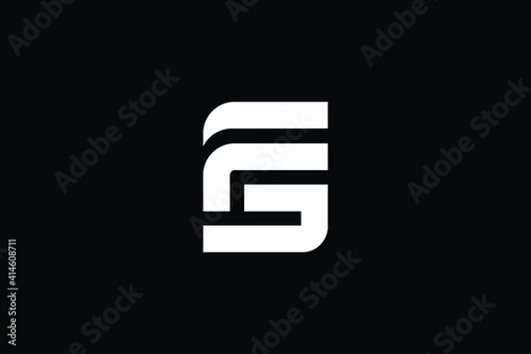 Fototapeta FG logo letter design on luxury background. GF logo monogram initials letter concept. FG icon logo design. GF elegant and Professional letter icon design on black background. G F FG GF