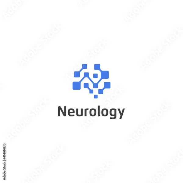 Fototapeta Letter N Neuro Concept, Connected hexagon Lines Neuro System Network, Neurology, Molecular, Brain, Lab biology neurology