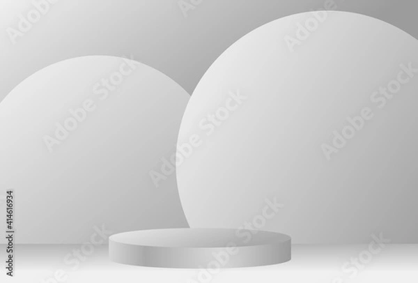 Fototapeta Product presentation. Scene with podium. Vector mock up