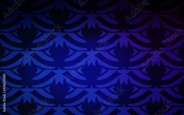 Fototapeta Dark BLUE vector template with crystals, triangles.