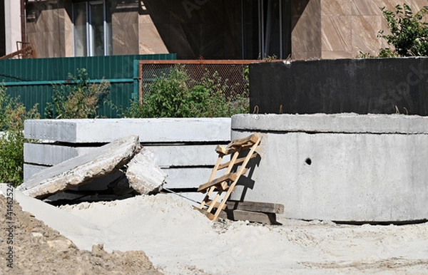 Obraz Concrete drain pit