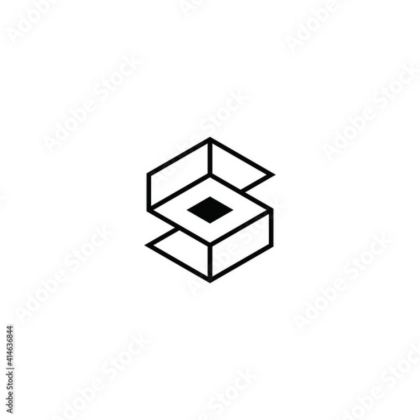 Obraz Geometric Initial Hexgonal Letter S Vector Logo design