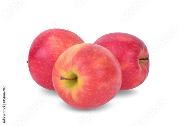 Obraz pink lady apples isolated on white background