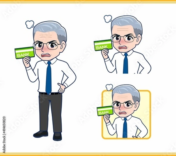 Fototapeta 年配の男性と金融