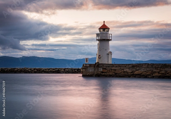 Fototapeta Lighthouse Trondheim Norway