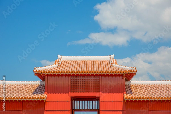 Obraz 首里城と空