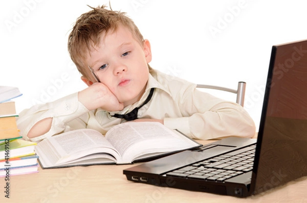 Obraz pupil with book
