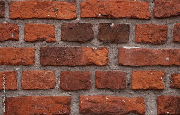 Obraz background with many red bricks 
