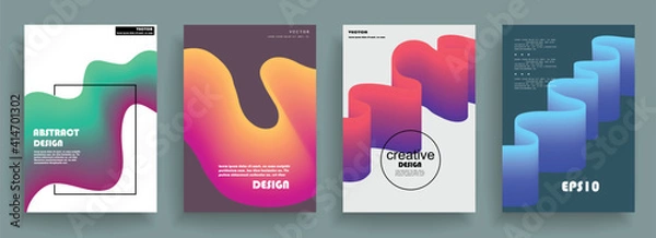Obraz Artistic design of covers. Creative colors background. Fashionable futuristic design
