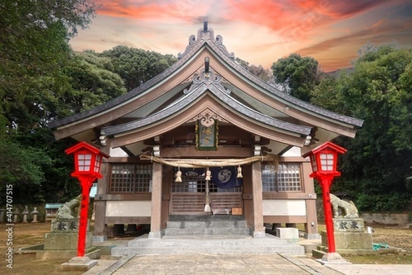 Fototapeta 織幡神社拝殿