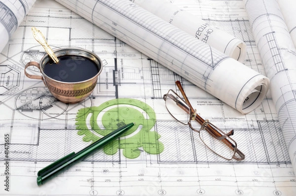 Obraz Architectural office desk