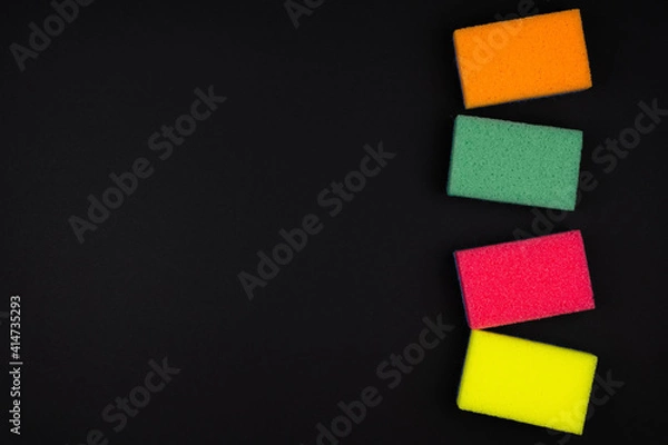 Fototapeta multi-colored foam sponges