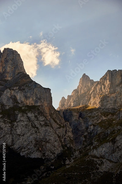 Obraz sunset over the mountains