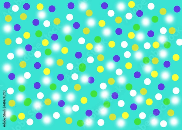 Obraz Colored circles on a turquoise background