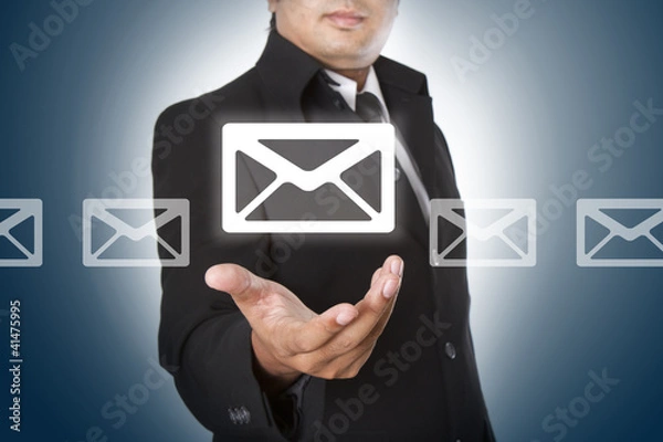 Obraz Holding touch screen