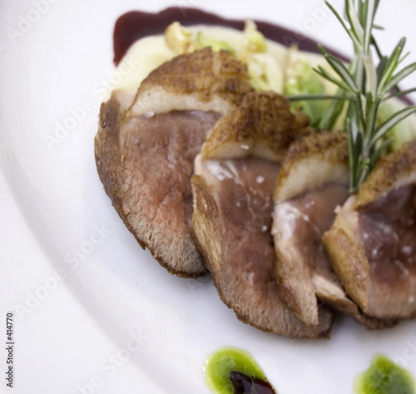 Obraz kaczka z polentą