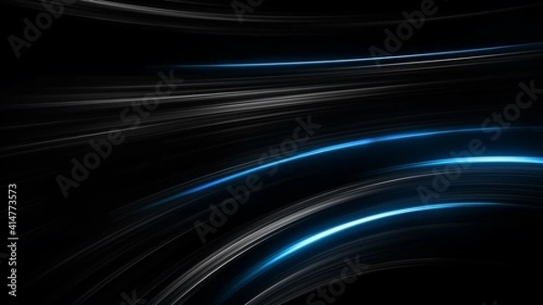 Fototapeta abstract black background with blue lines
