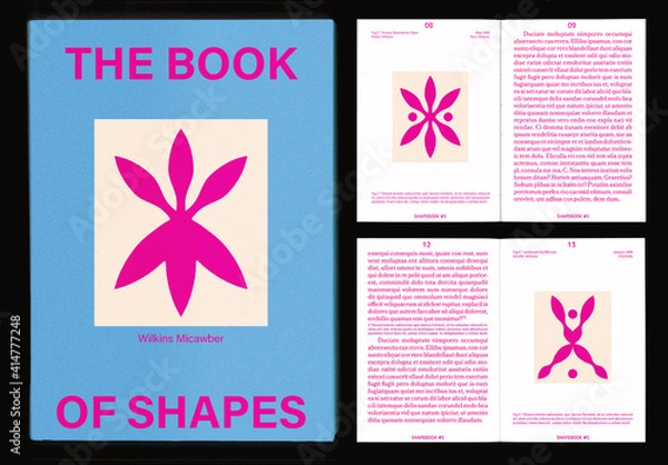 Obraz Illustrated Book with Colorful Highlights