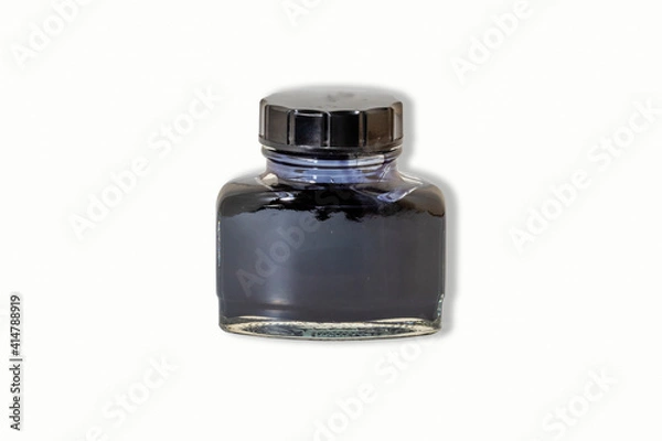 Obraz Isolated Ink Bottle  on white Background.