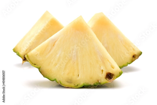 Fototapeta sliced pineapple isolated on white background