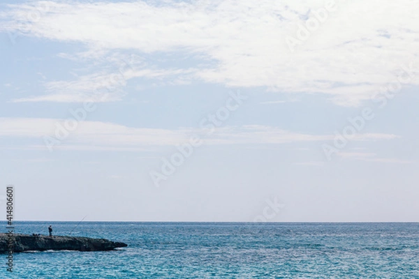 Obraz Fisherman waiting on the beach