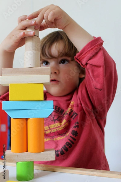 Fototapeta enfant jeu équilibre formes