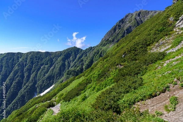 Obraz 小太郎尾根分岐付近から見た北岳