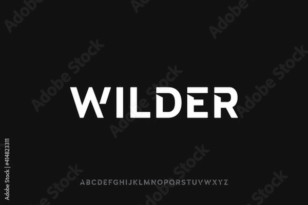 Fototapeta Wilder, a strong, bold and modern uppercase alphabet.