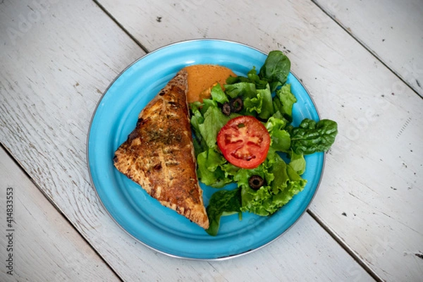 Obraz Meat Wrap & Salad (Top Shot).