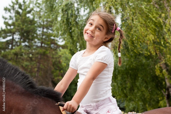 Obraz Similing on horse