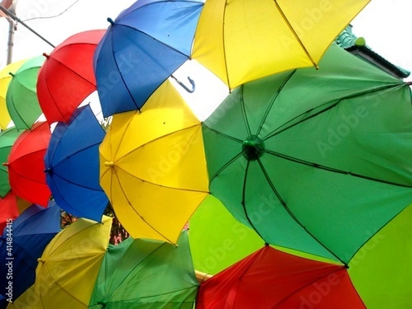 Obraz colorful umbrella background