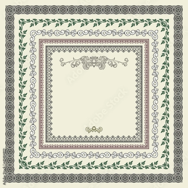 Obraz Set of vintage frames
