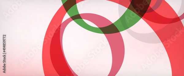 Fototapeta Ring geometric shapes, o letter repetition wallpaper. Abstract background for business or technology presentations, internet posters or web brochure covers