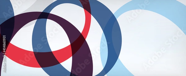 Fototapeta Ring geometric shapes, o letter repetition wallpaper. Abstract background for business or technology presentations, internet posters or web brochure covers