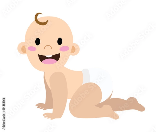 Fototapeta crawling baby