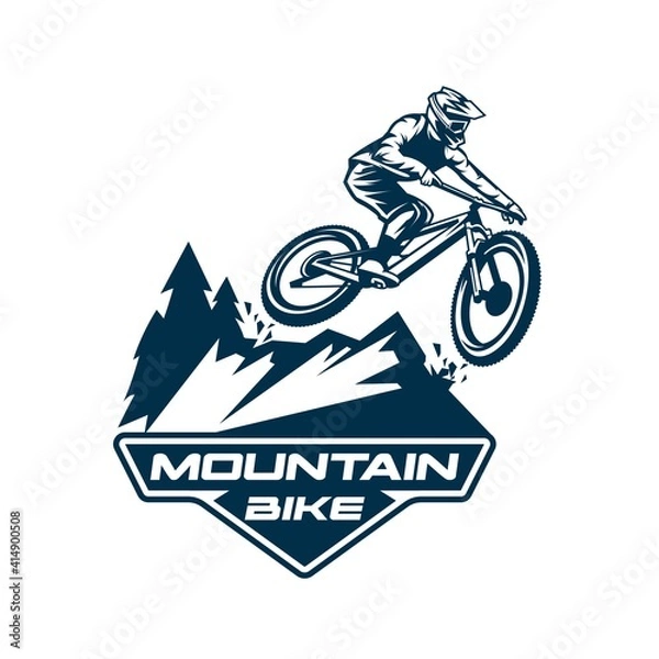 Obraz mountain bike logo