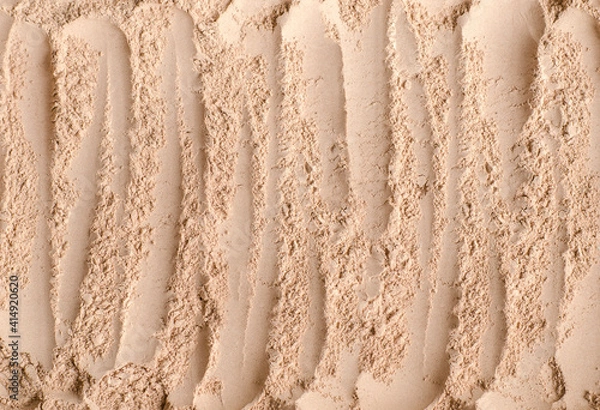 Obraz Homemade mineral face powder foundation or dry shampoo texture close up, selective focus. Make up background.