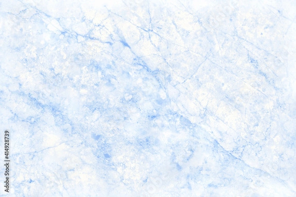 Obraz Blue pastel marble texture in natural pattern with high resolution for background and design art work. Tiles stone floor.