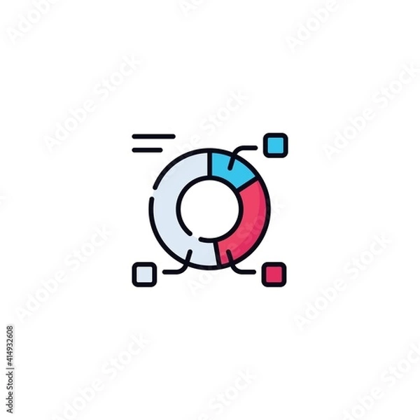 Fototapeta 플랫 아이콘 차트