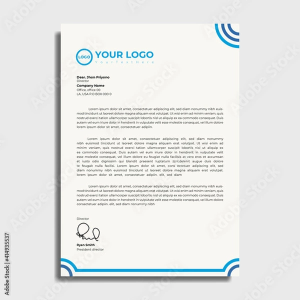 Obraz Letterhead Design Template